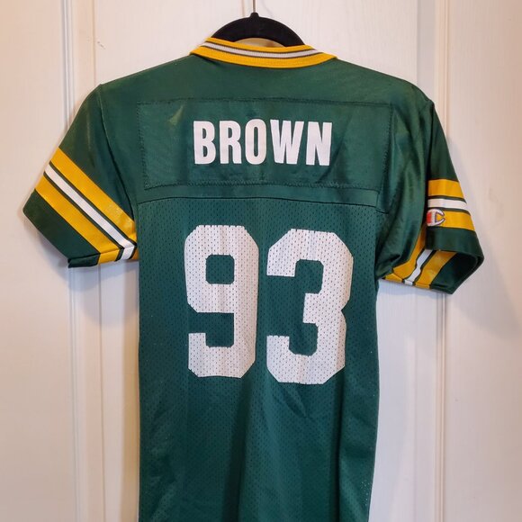 🏈 Y2K Green Bay Packers #93 Champion Youth Jersey (Brown) size 6/8 - Picture 6 of 6